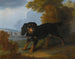 Portrait of a King Charles Spaniel in a landscape - Christophe Huet — artwork view