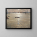 a Tamise landscape - Christopher R W Nevinson — framed artwork on a wall