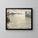 The Thames view towards the Tower of London - Christopher R W Nevinson — framed artwork on a wall