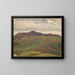 Landscape with a meadow and a range of hills, sketch - Chrystian Breslauer — framed artwork on a wall