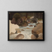 Mountain Stream Sketch Painting in the Forest - Chrystian Breslauer — framed artwork on a wall