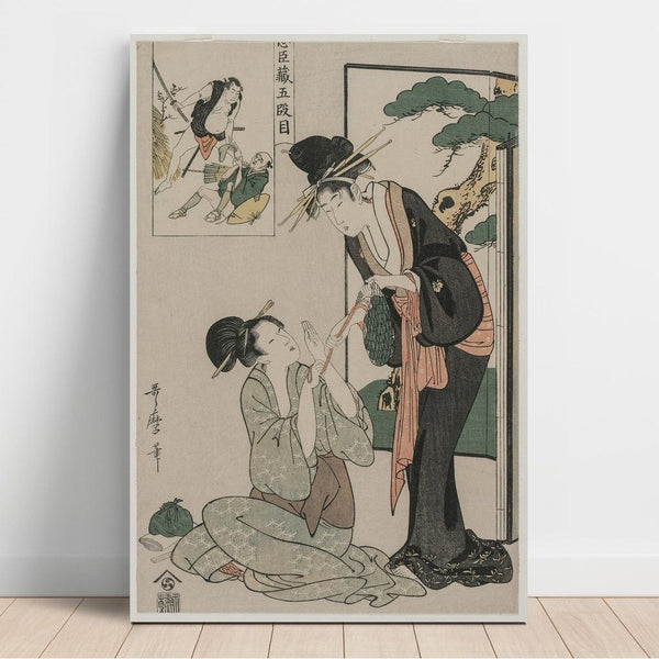 Reproduction of the painting Chushingura Painting - Act V of The Storehouse of Loyalty - Kitagawa Utamaro