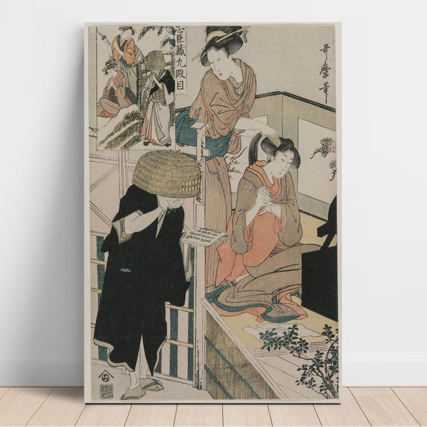 Reproduction of the painting Chushingura Painting, Act IX of The Loyalty Warehouse - Kitagawa Utamaro