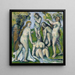 Cinq baigneurs - Paul Cézanne — framed artwork on a wall