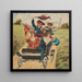 Five women driving in an antique car - Anonymous — wall display of the artwork