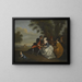 an elegant outdoor sitting company with a couple looking at a bird's nest - Circle of Bonaventure de Bar — framed artwork on a wall