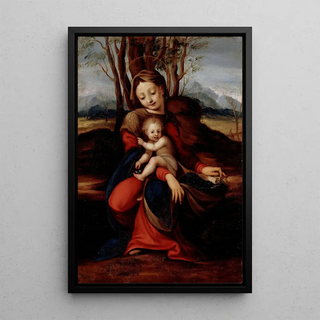 Virgin and Child - Circle of Correggio — framed artwork on a wall