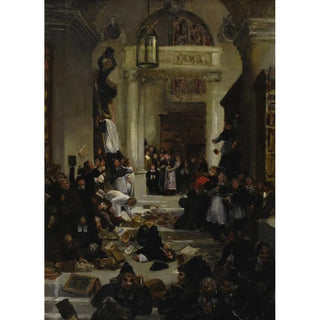 Rebellion at the monastery - Eugenio Lucas Velázquez Circle — artwork view