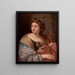 Woman with Violin - Circle of Giovanni Andrea Sirani — framed artwork on a wall