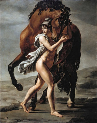 Circle Of JacquesLouis David - Roman Youth with Horse.webp