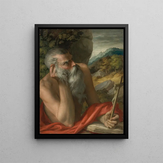 Saint Jerome Painting - Circle of Parmigianino — framed artwork on a wall