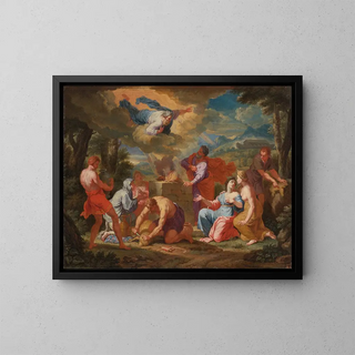 The Sacrifice of Noah - Circle of Pieter Mulier the Younger — framed artwork on a wall