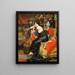 Elegant lady in an interior - Cercle d'Agapit Stevens — framed artwork on a wall