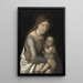 Virgin and Child Painting - Circle of Andrea Mantegna — framed artwork on a wall
