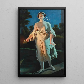 A Moonlit Rendezvous - Cercle d'Andrei Franzowitsch Belloli — framed artwork on a wall