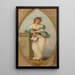 Muse with a scroll - Circle of Angelica Kauffmann — framed artwork on a wall