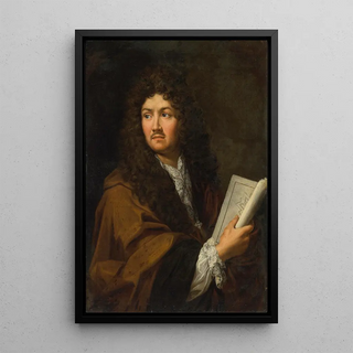 Portrait of François Michel Le Tellier, Marquis of Louvois - Circle of Charles Le Brun — framed artwork on a wall