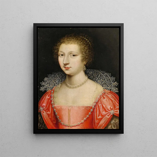 Portrait of a Lady - Circle of Claude Druet — framed artwork on a wall