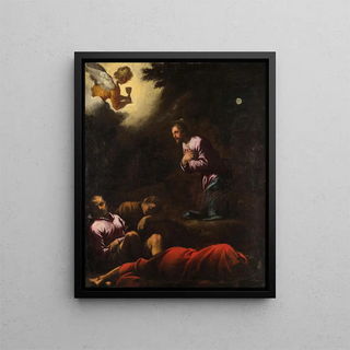 L'agonie dans le jardin - Circle of Domenico Tintoretto — framed artwork on a wall