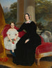 Portrait of a mother and her daughter - Circle of Federico de Madrazo y Kuntz — artwork view