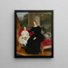 Portrait of a mother and her daughter - Circle of Federico de Madrazo y Kuntz — framed artwork on a wall