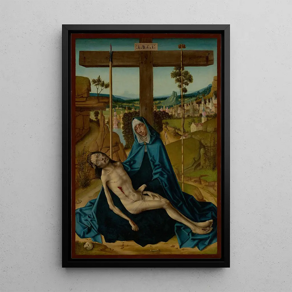 Piéta - Cercle de Fernando Gallego — framed artwork on a wall