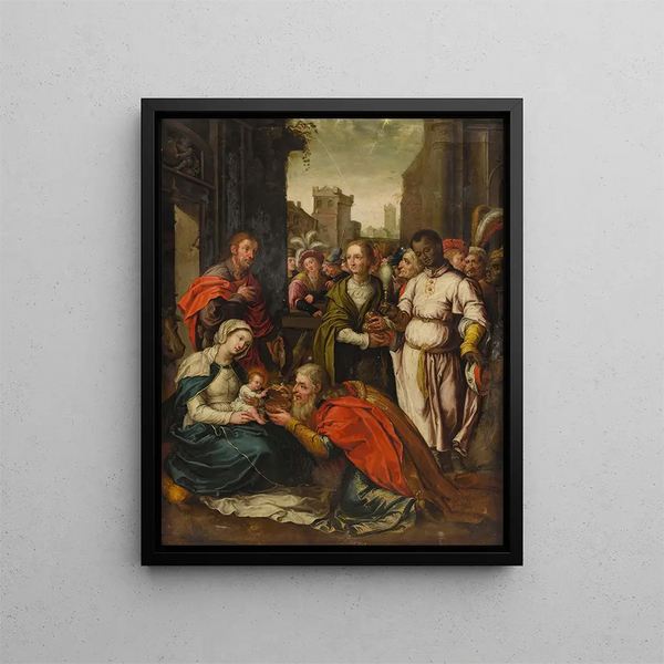 Adoration of the Magi - Circle of Frans Francken the Younger — framed artwork on a wall