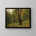 a Tree at the Edge of the Woods - Friedrich Gauermann Circle — framed artwork on a wall