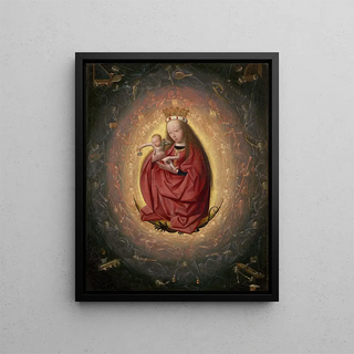 La Glorification de la Vierge - Cercle de Geertgen tot Sint Jans — framed artwork on a wall
