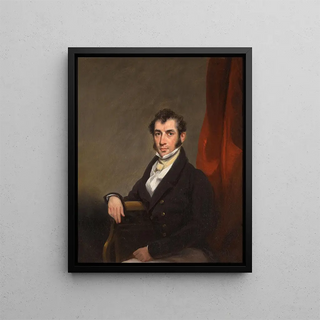 Portrait of a Gentleman - Circle of George Chinnery — framed artwork on a wall