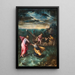 The Christ calming the storm on the Sea of Galilee - Circle of Girolamo Muziano — framed artwork on a wall