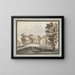 Groupe d'arbres au-delà des collines - Cercle de Gillis Neyts — framed artwork on a wall