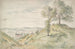 Figures sur une colline regardant un château - Cercle de Gillis Neyts — artwork view