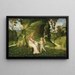 Venus and Cupid in a landscape - Circle of Giorgione — framed artwork on a wall