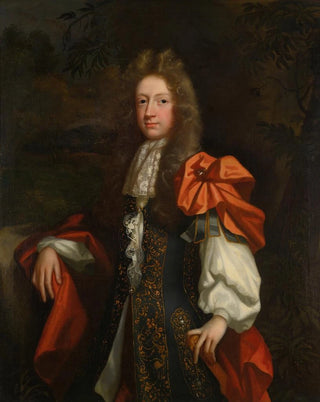 Portrait of a man, perhaps Roger Mainwaring de Kermincham - Circle of Henri Gascar — artwork view