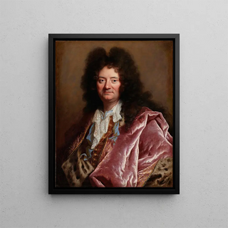 Portrait of a Gentleman - Circle of Hyacinthe Rigaud — framed artwork on a wall