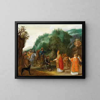 Abraham and Melchizedek - Circle of Jacob Symonsz Pynas — framed artwork on a wall
