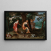 Diane and her nymphs surrounded by the spoils of the hunt - Circle of Jan Brueghel the Younger — framed artwork on a wall