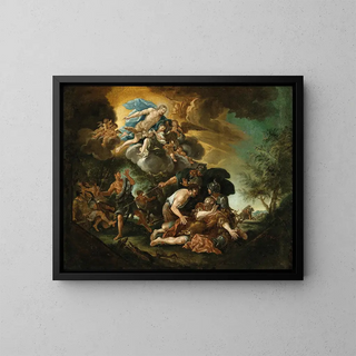 The Conversion of Saul - Circle of Johann Heiss — framed artwork on a wall