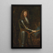 Portrait of a man in armor - Circle of John Michael Wright — framed artwork on a wall