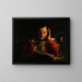Portrait of a scholar in his study - Circle of Joseph Wright of Derby — framed artwork on a wall