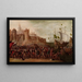 Deborah and Barak against Sisera - Circle of Juan de la Corte — framed artwork on a wall