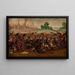 L'incendie de Jérusalem by the army of Nebuchadnezzor - Circle of Juan de la Corte — framed artwork on a wall