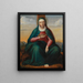 Marie with the Crown of Thorns in front of a landscape background - Circle of Leopold Kupelwieser — framed artwork on a wall