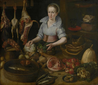 La Femme de ménage dans la cuisine - Cercle de Lucas van Valckenborch — artwork view
