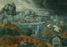 Classic landscape painting with ships fleeing a storm towards a classical port - Circle of Maarten van Heemskerck — artwork view