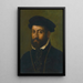 Portrait of a bearded man - Circle of Niccolò dell'Abate — framed artwork on a wall
