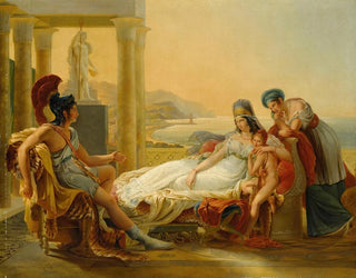 Aeneas recounting the misfortunes of Troy to Dido - Circle of Pierre-Narcisse Guérin — artwork view