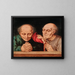 Two men praying - Circle of Quentin Metsys — framed artwork on a wall
