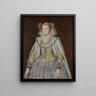 Portrait of a Lady - Circle of Robert Peake — framed artwork on a wall
